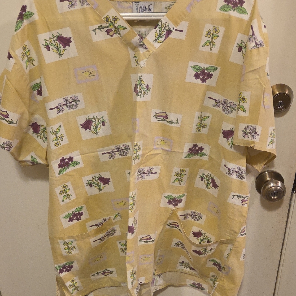 Floral Print Yellow Shirt